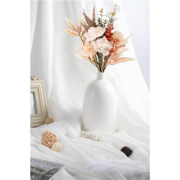 2  Artificial Flowers Bouquet for Silk Flower Arrangements (Champagne) - Picture 2 of 7